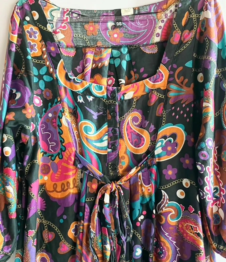 Vestido H&M Paisley Boho - Tam 38