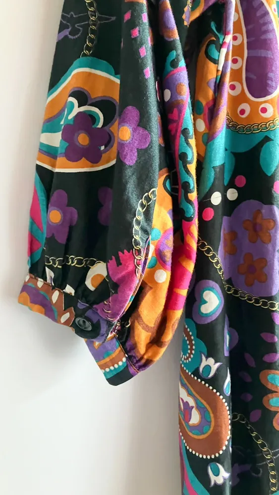 Vestido H&M Paisley Boho - Tam 38