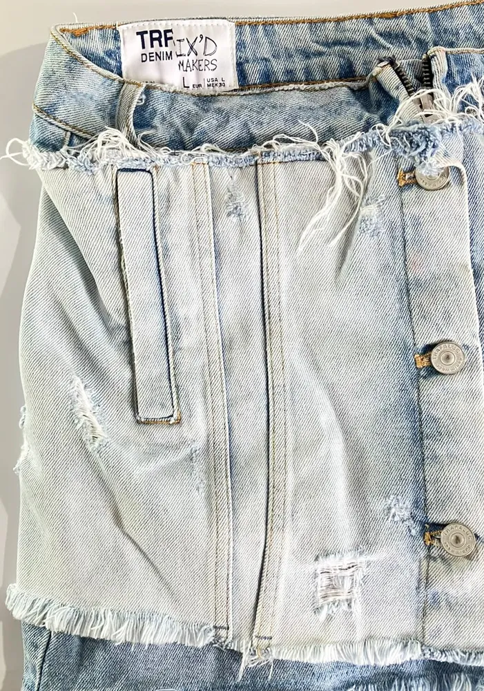 Saia Jeans Desconstruída Zara TRF - G