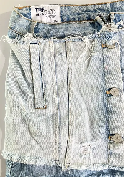 Saia Jeans Desconstruída Zara TRF - G