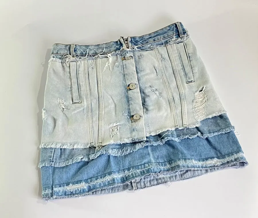 Saia Jeans Desconstruída Zara TRF - G