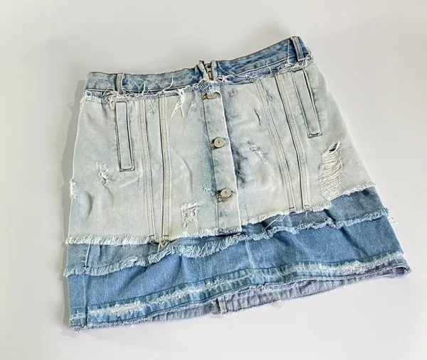 Saia Jeans Desconstruída Zara TRF - G