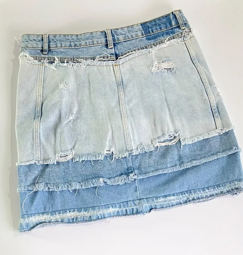 Saia Jeans Desconstruída Zara TRF - G