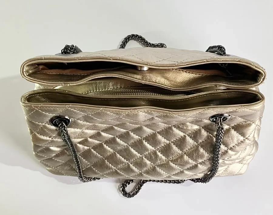 Bolsa Corello Matelassê Dourada