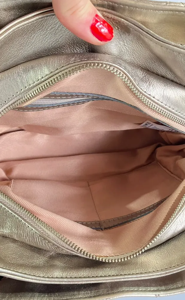 Bolsa Corello Matelassê Dourada