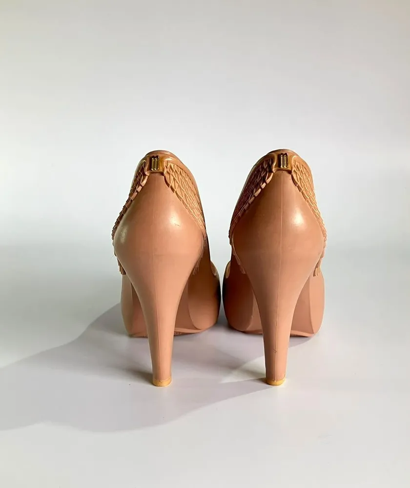 Sapato Melissa Salto Alto Incense Asas Nude - 36