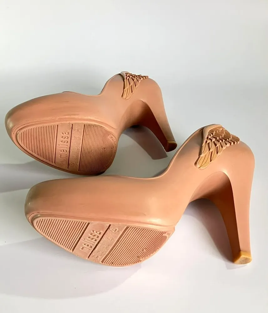 Sapato Melissa Salto Alto Incense Asas Nude - 36