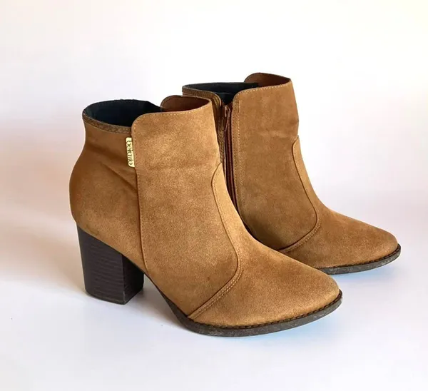 Bota Ankle Boot Camurça Beira Rio Caramelo - 36