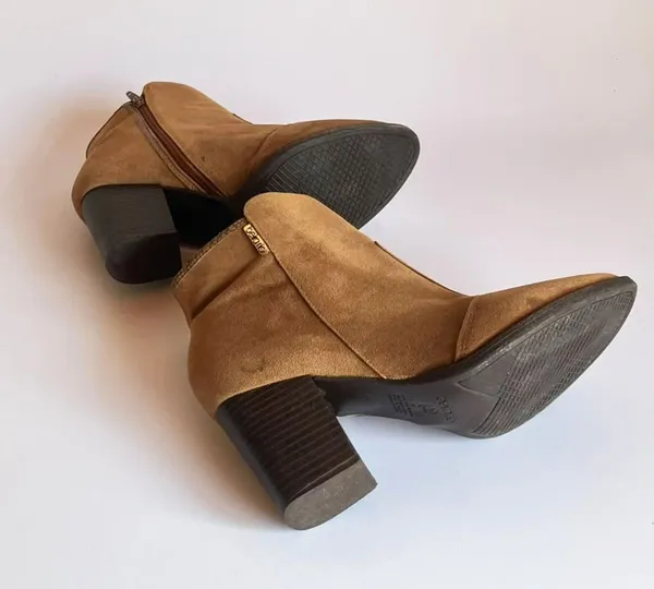 Bota Ankle Boot Camurça Beira Rio Caramelo - 36
