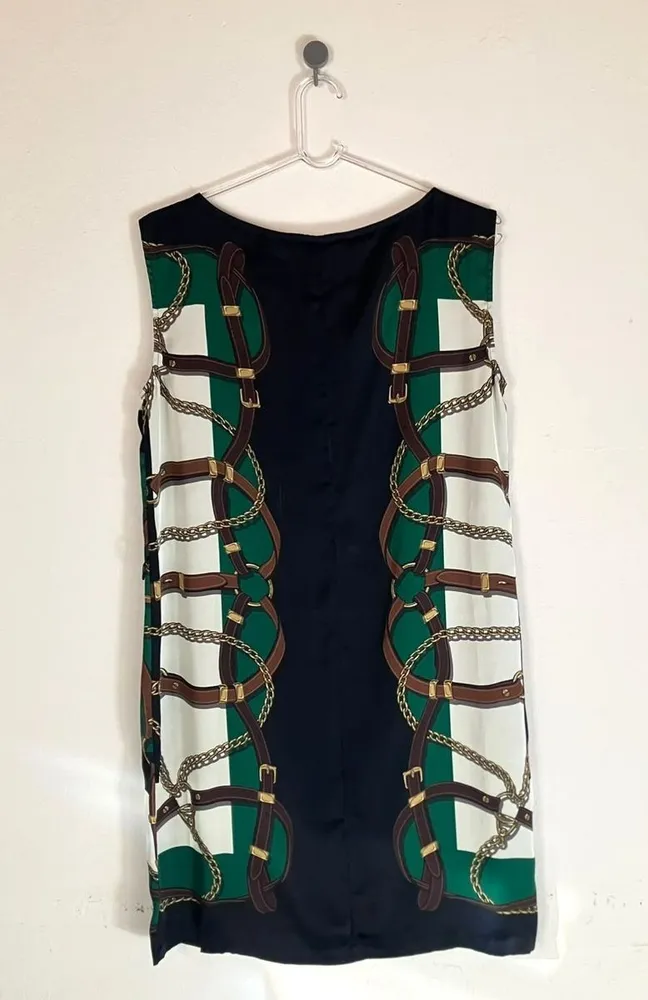Vestido Michael Kors Reto Estampa Correntes - M
