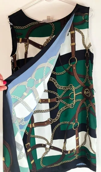 Vestido Michael Kors Reto Estampa Correntes - M