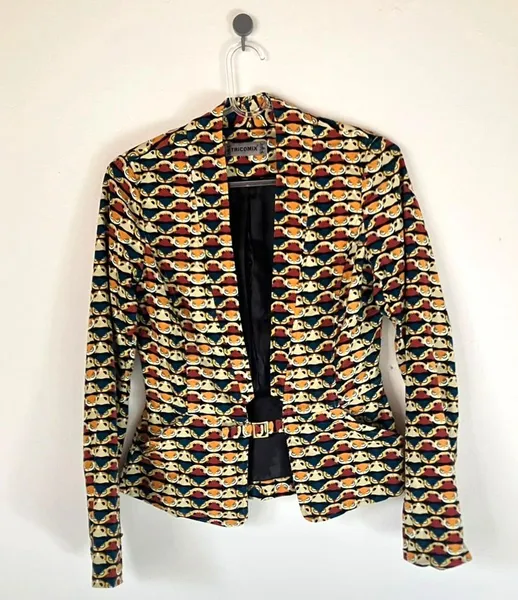 Blazer Veludinho Estampa Corujinhas - tam. 38