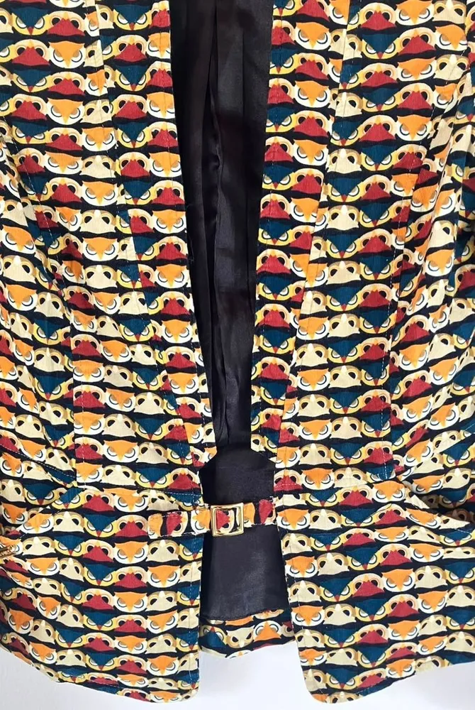 Blazer Veludinho Estampa Corujinhas - tam. 38