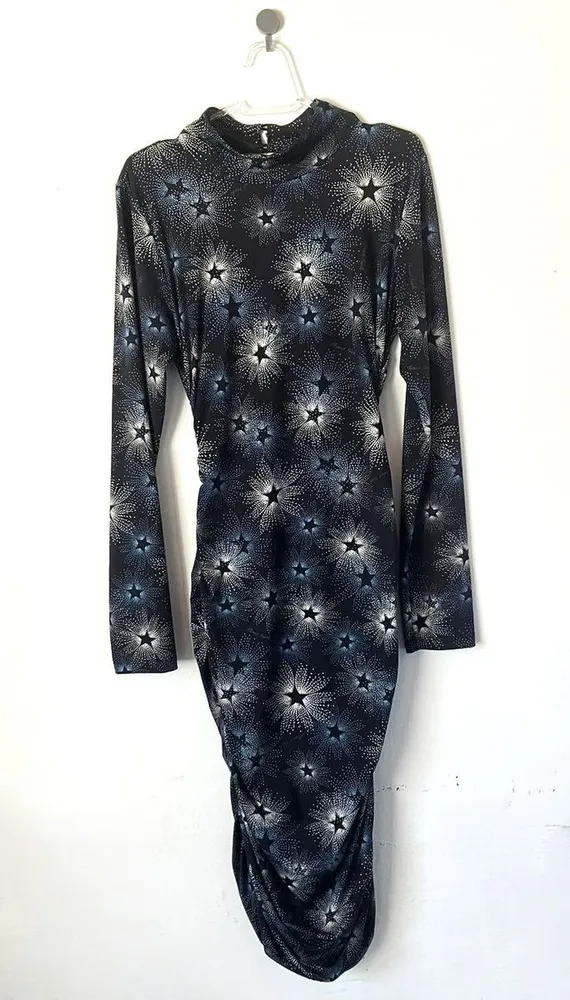 Vestido Midi Planet Girls Estrelas Costas Nuas - M
