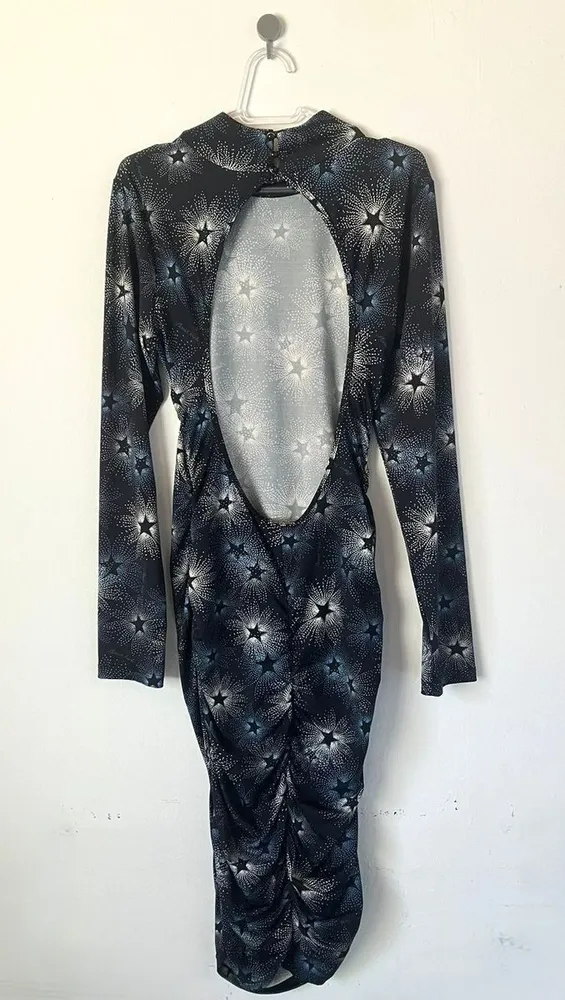 Vestido Midi Planet Girls Estrelas Costas Nuas - M