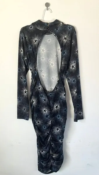 Vestido Midi Planet Girls Estrelas Costas Nuas - M