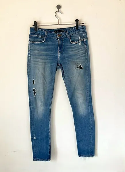 Calça Zara Skinny Destroyed - 38