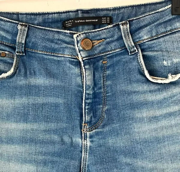 Calça Zara Skinny Destroyed - 38