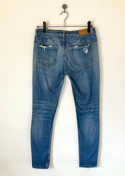 Calça Zara Skinny Destroyed - 38