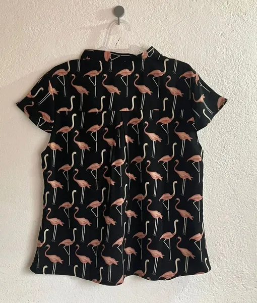 Blusa Estampa Flamingos - M