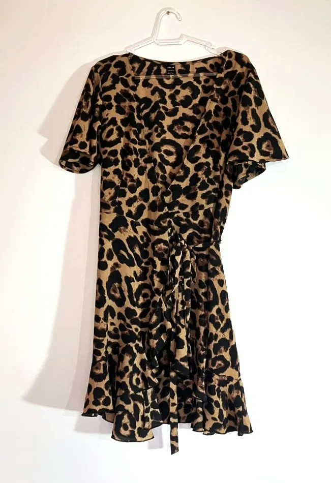 Vestido Shein Envelope Estampa de Onça - M