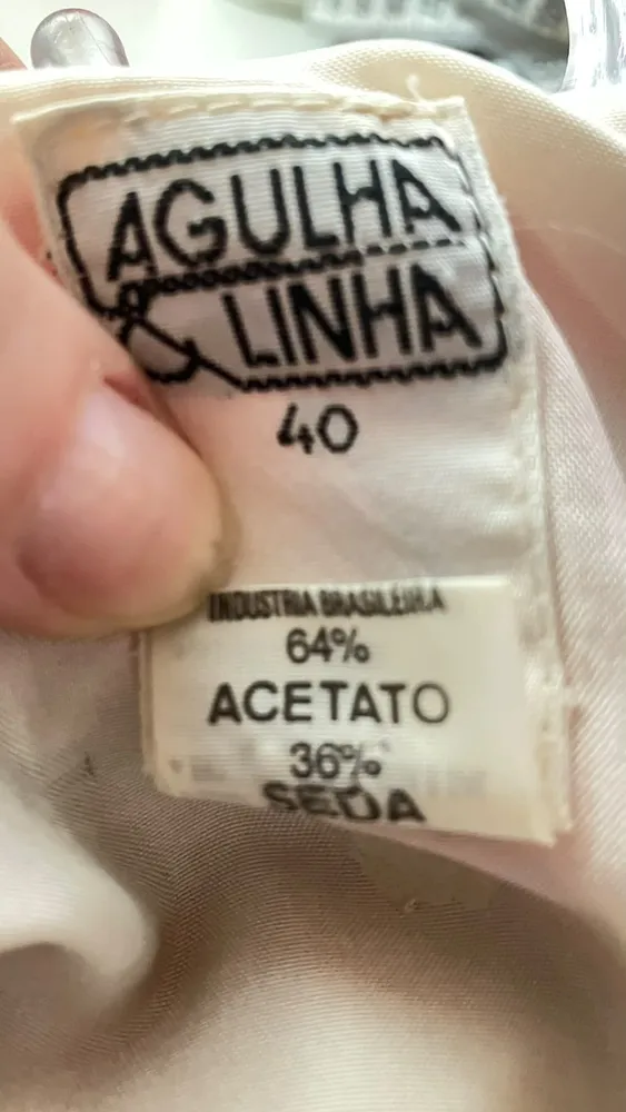 Vestido Agulha e Linha Vintage Estampado - Tam. 40