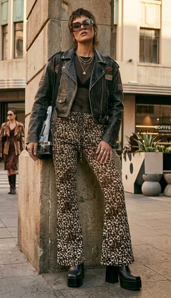 Calça Flare Onça - P