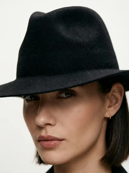 Chapéu Fedora Feltro Preto