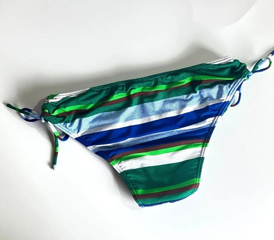 Biquíni Cortininha Aqua Brasil Listrado - M/G