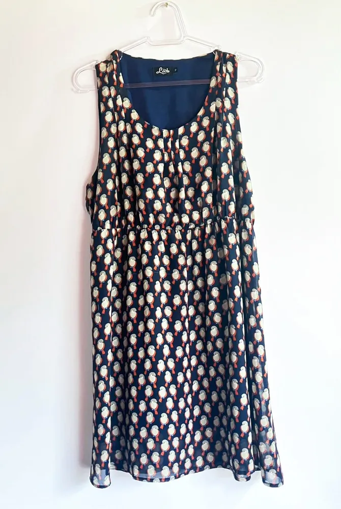 Vestido Lab Passarinhos Azul Marinho - P