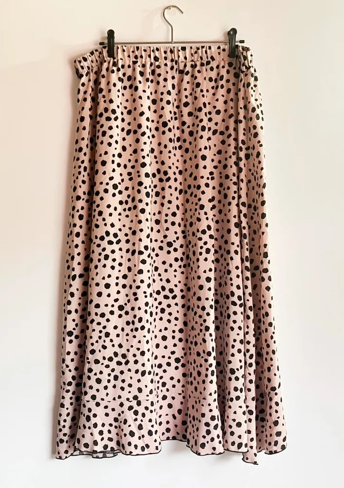 Saia Midi Assimétrica Ruffle Animal Print - 3XL