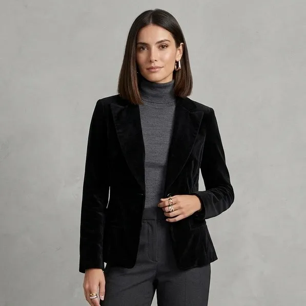 Blazer Preto de Veludo - M