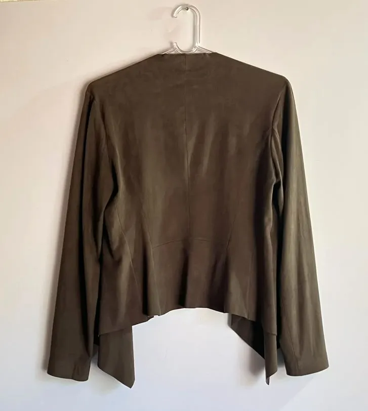 Casaco Zara Suede Marrom Assimétrico - P