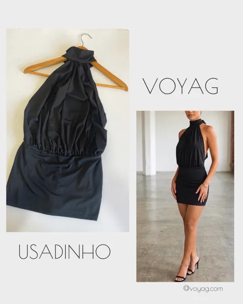 vestido curto frente unico