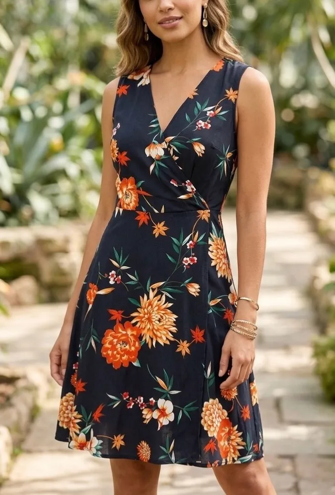 vestido rodadinho floral