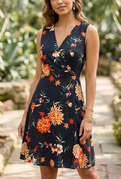 vestido rodadinho floral