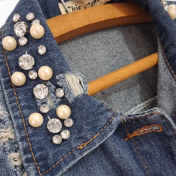 Colete Jeans Feminino