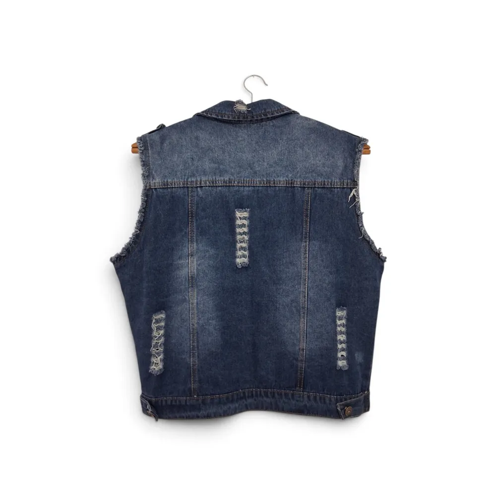 Colete Jeans Feminino