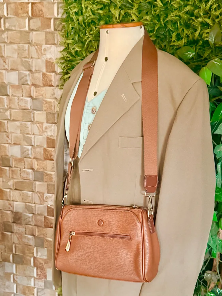 bolsa feminina marrom média