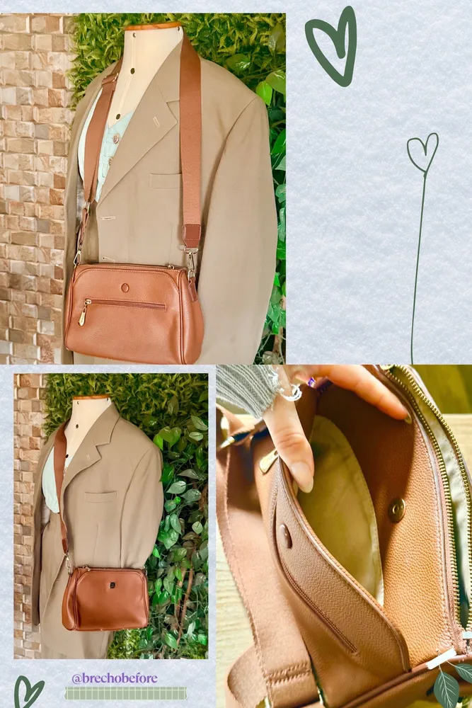 bolsa feminina marrom média