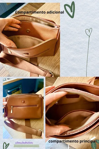 bolsa feminina marrom média
