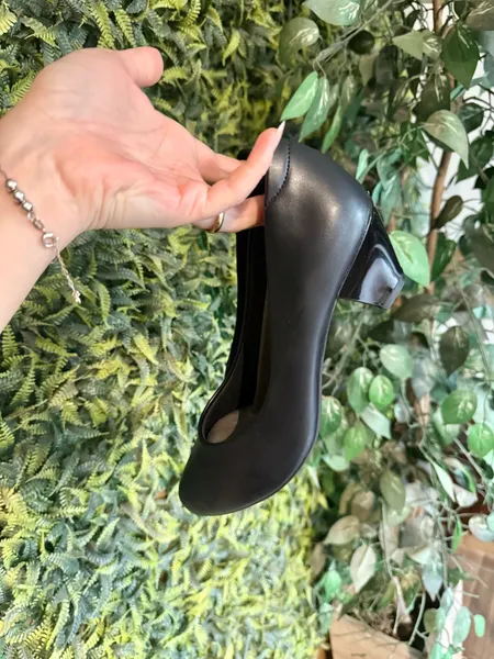 sapato social modare salto baixo preto 38 (novo)