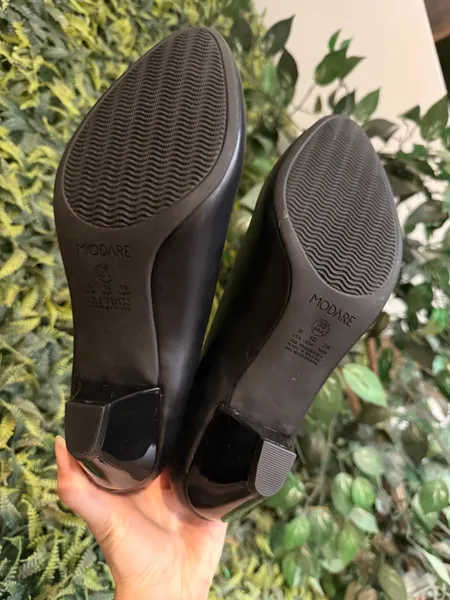 sapato social modare salto baixo preto 38 (novo)