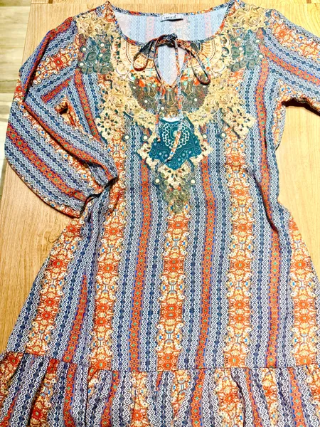 vestido limelight boho estampado m