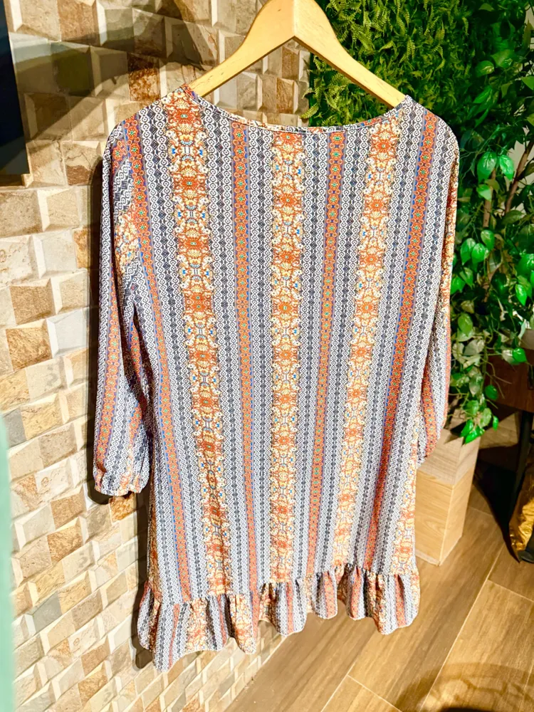 vestido limelight boho estampado m