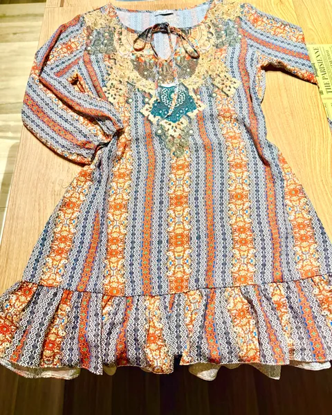 vestido limelight boho estampado m