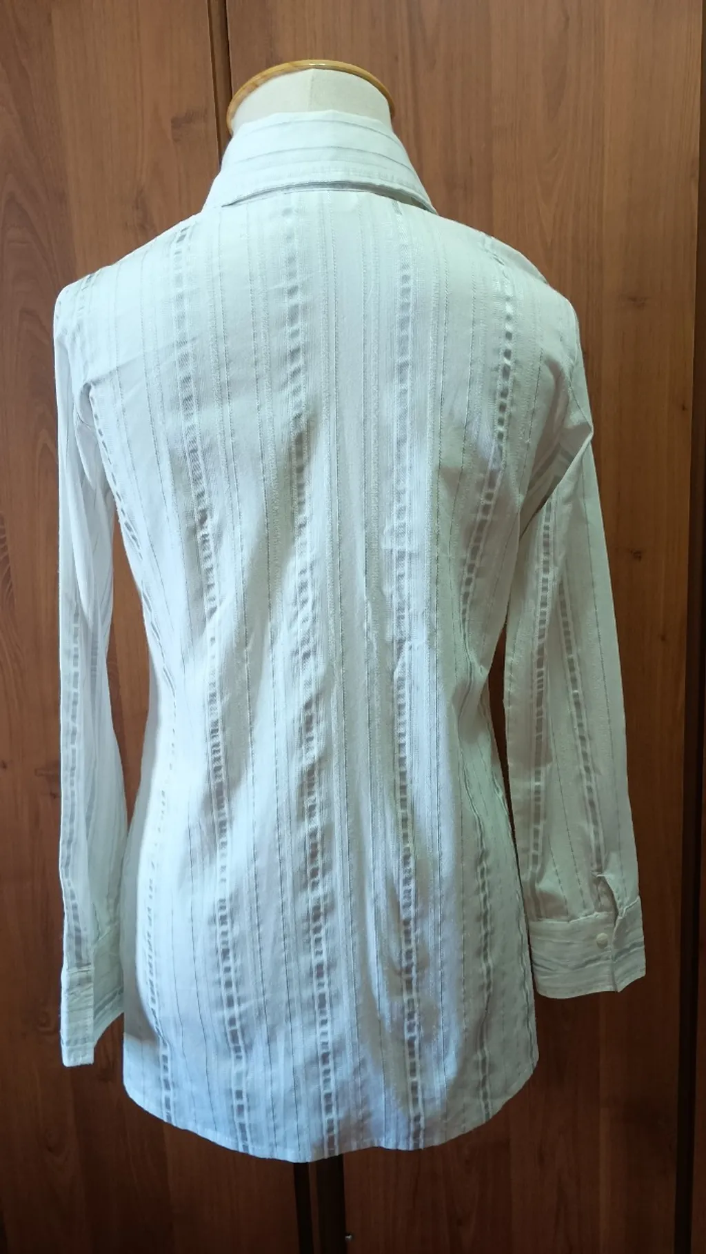 camisa branca alongada de algodão