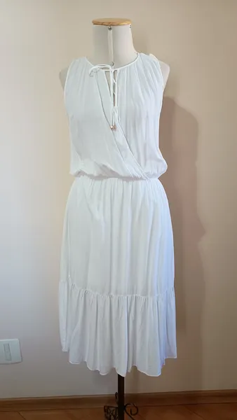vestido branco de viscose Hope Resort