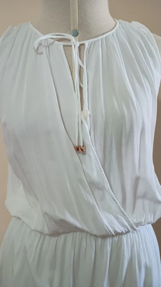 vestido branco de viscose Hope Resort