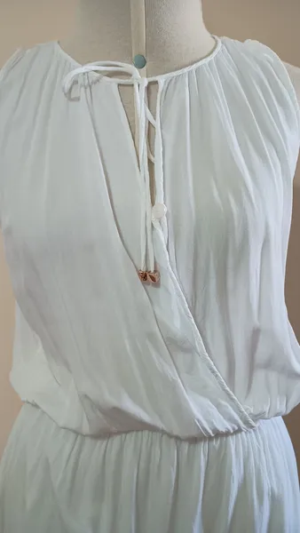 vestido branco de viscose Hope Resort